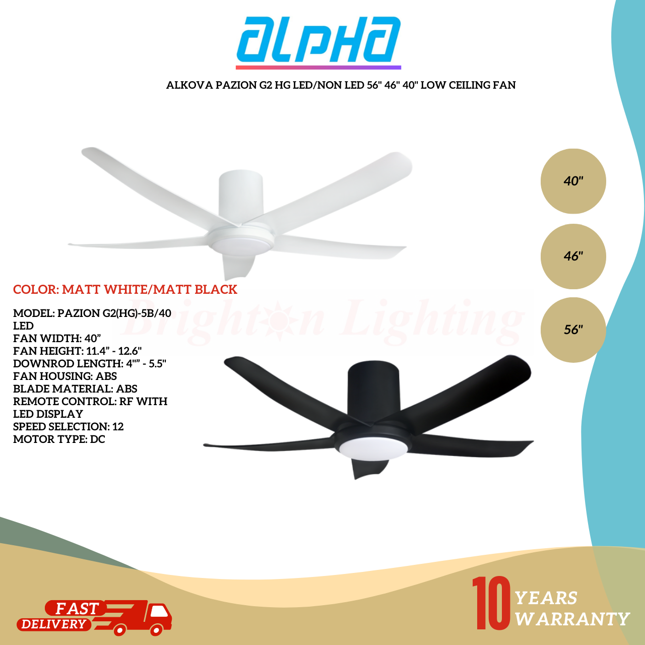 alpha ceiling fan